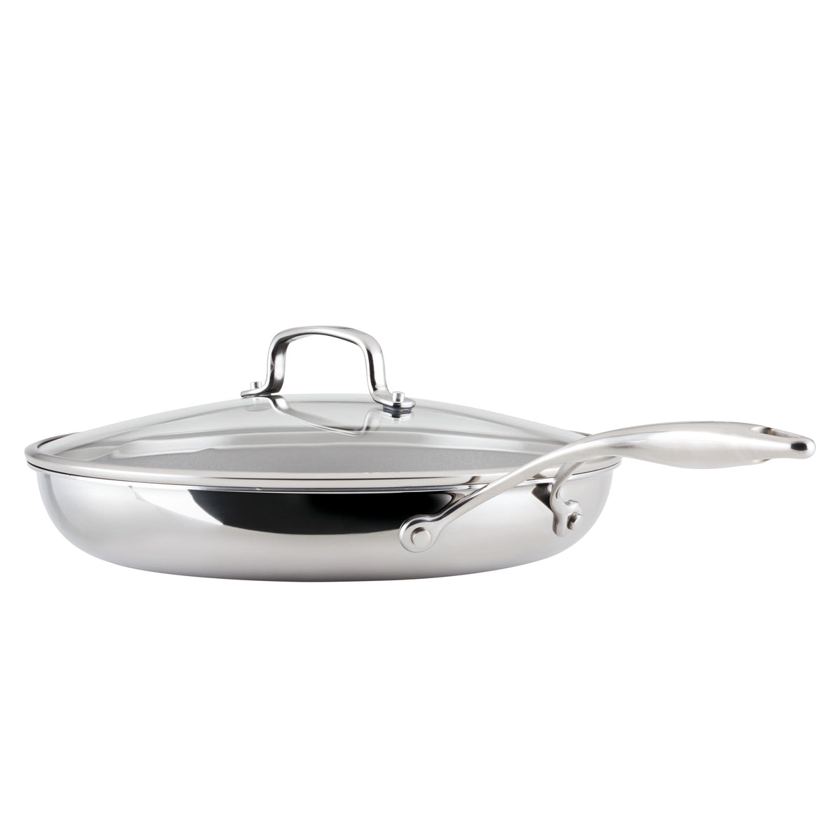 C1 Series Clad Stainless Steel with ScratchDefense Technology Cookware Nonstick Induction Frying Pan