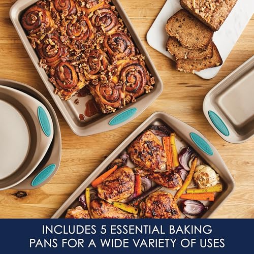 Cucina Bakeware Set Includes Nonstick Bread Baking Cookie Sheet and Cake Pans