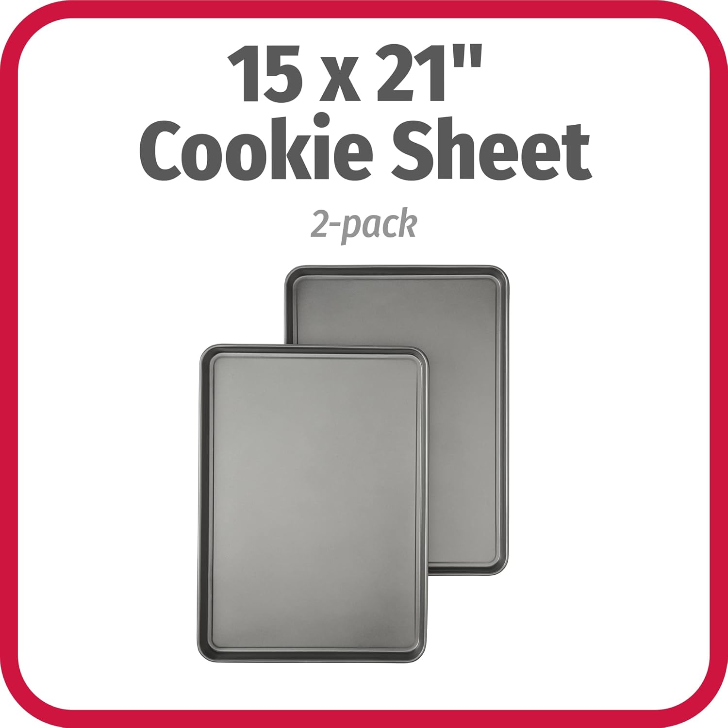 GoodCook Everday Nonstick Carbon Steel 15” x 21” Baking Sheet Set, 2 Pack – Extra-Large Carbon Steel Cooking Pans, Bakeware Set, Cookie Sheets for Baking, Oven Pan Set - Culinary Roots