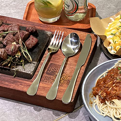12 Piece Silverware Set with 6 Dinner Knives and 6 Dinner Forks