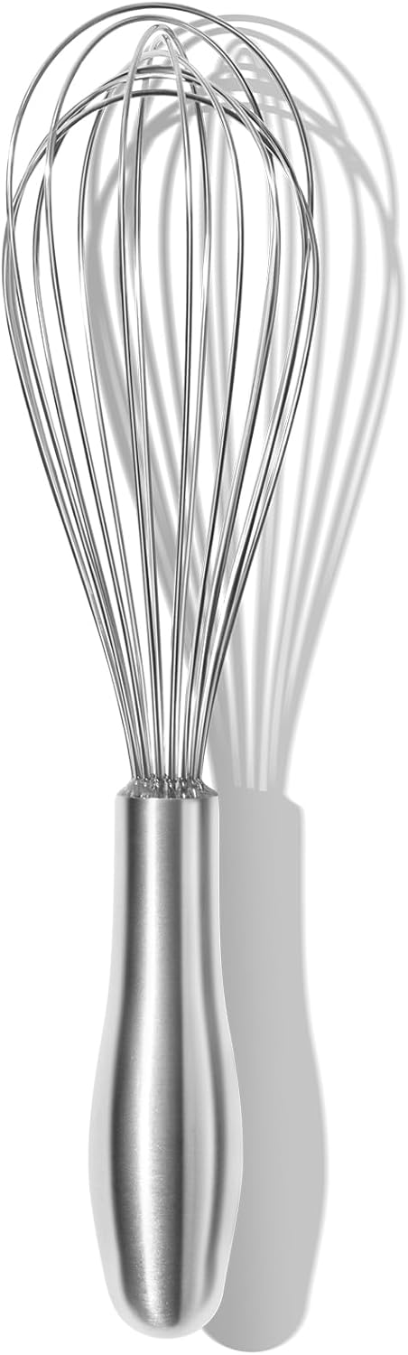 18/10 Stainless Steel Whisk, Ergonomic Handle, Dishwasher Safe Metal whisk, Professional Whisk for Kitchen Cooking, Perfect for Blending, Whisking, Baking, and Beating, 10-Inch Wire Wisk - Culinary Roots
