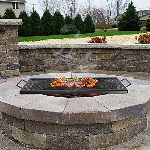Heavy Duty Rectangular Fire Pit Grill Grate with X