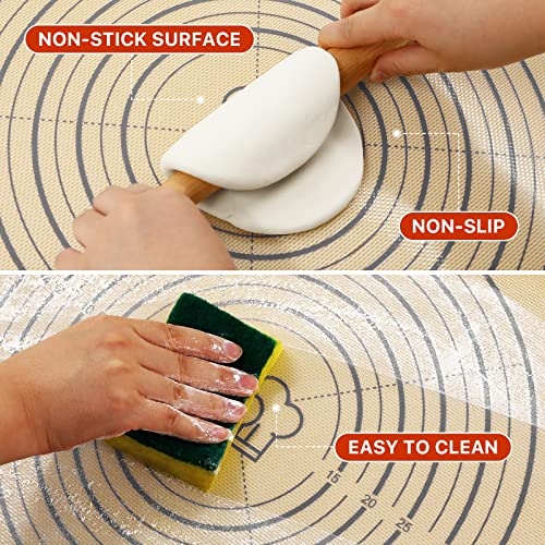 36"x24" Extra Thick Silicone Baking Mat for Pastry and Bread