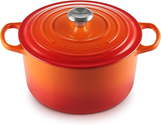 Le Creuset Enameled Cast Iron Signature Deep Round Oven, 6.5 qt., Flame