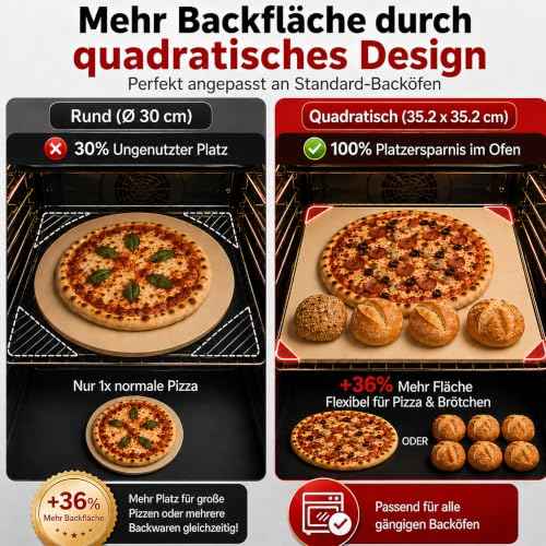 13.86" Square Pizza Stone