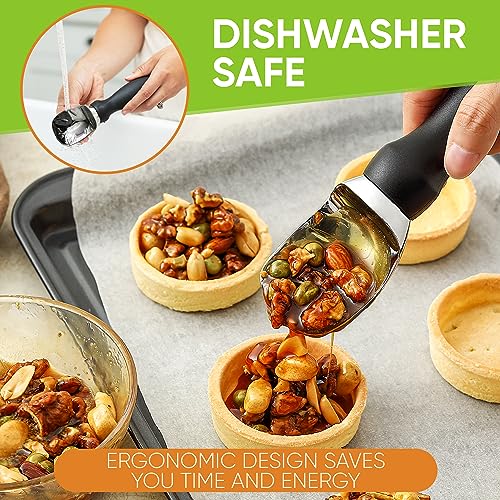 Heavy Duty Metal Ice Cream Scoop with Soft Grip Handle