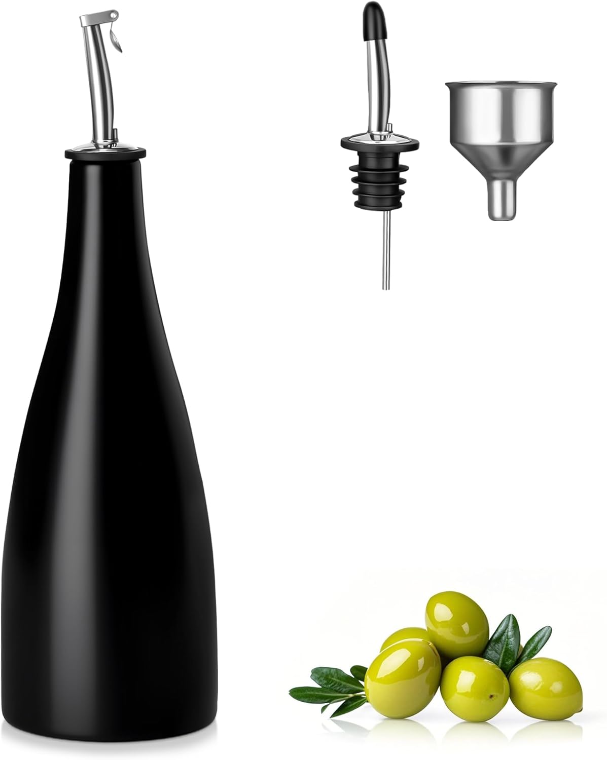 20 Oz Ceramic Olive Oil Dispenser Bottle - Thumbnail 2