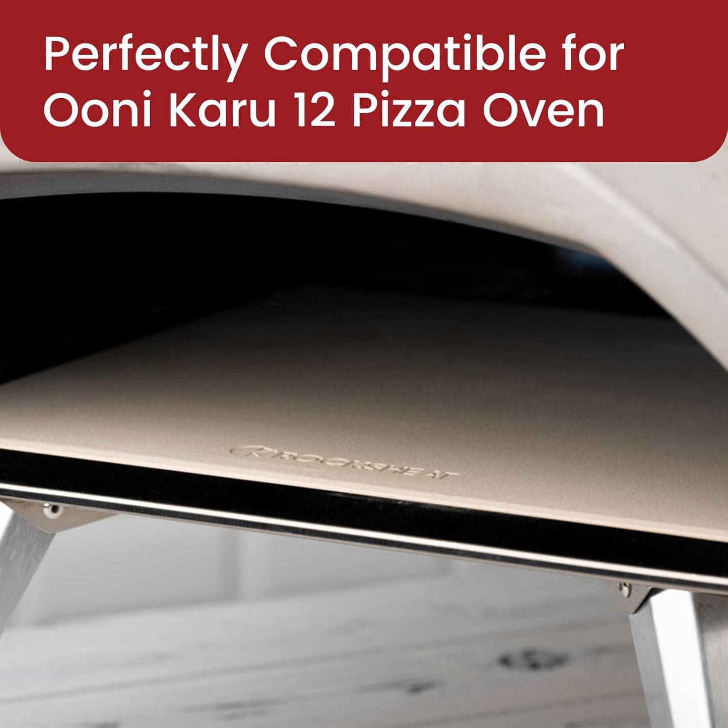 13.2" x 13.2" x 0.6" Square Cordierite Pizza Baking Stone Perfectly Compatible for Ooni Karu 12 Pizza Oven - Culinary Roots