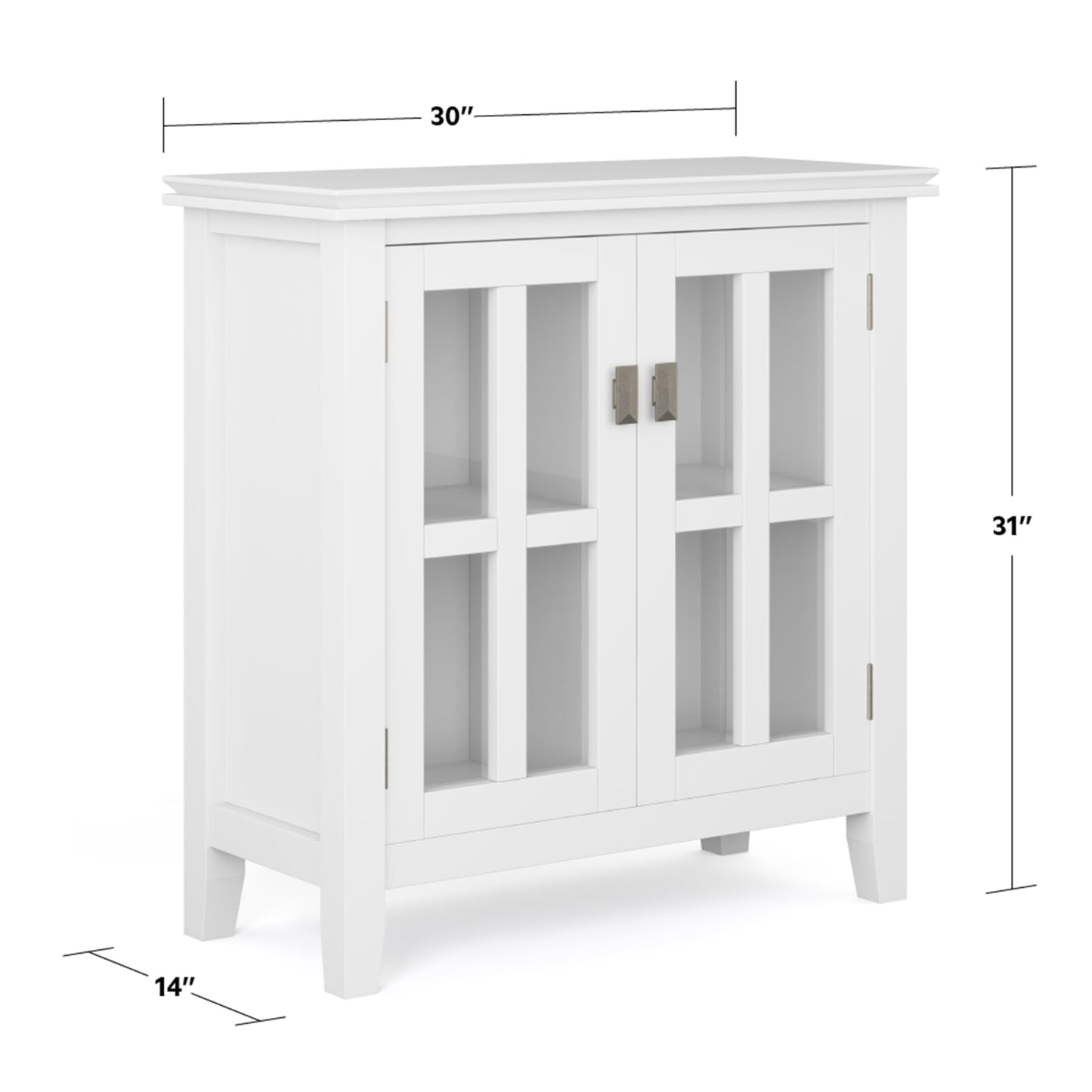 Artisan 30" Wide Solid Wood Storage Cabinet in White