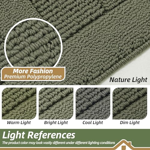 Kitchen Rugs Set of 2 Non Slip Washable 24"x36"+24"x60" (16 Sq Ft)
