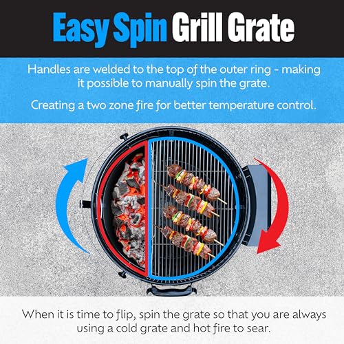 SnS Grills Slow ‘N Sear EasySpin Charcoal Grill Cooking Grate