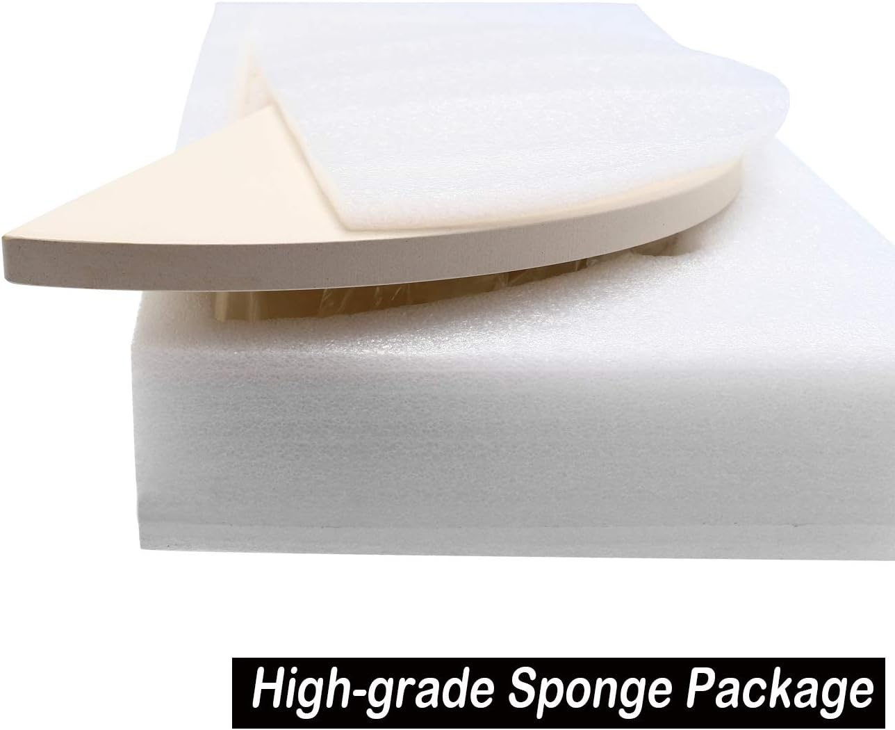 BBQ Future 19.8 Inch Half-Moon Ceramic Heat Deflector Plates for Kamado Joe Big Joe I, II & III, 2-Pack, White - Culinary Roots