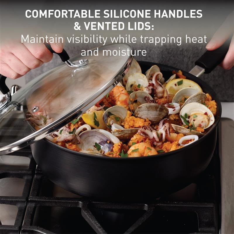 Ultimate Hard Anodized Nonstick Pots and Pans Set 17 Piece