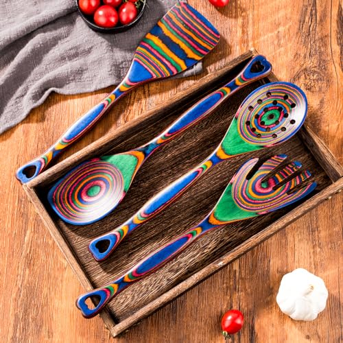 Pakkawood 7 Piece Wooden Cooking Utensils (7 Count)