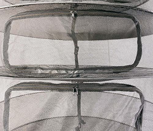 Herb Dry Rack Zipper Opening 3ft Adjustable Center Support Straps NO Sagging Fine Mesh Dry Net