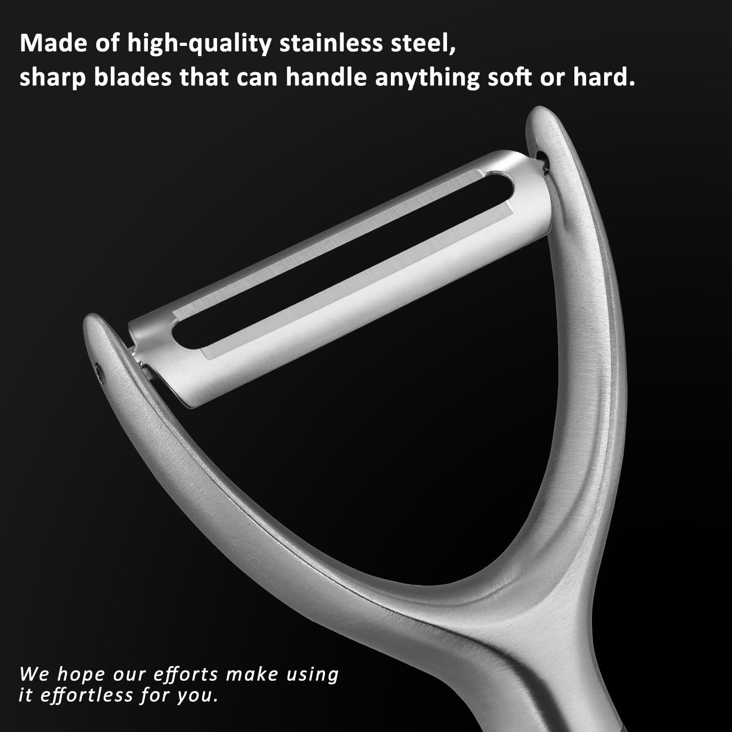 Premium Y Type 304 Stainless Steel Multifunctional Kitchen Peeler Real Wood Handle Ultra Sharp Blade Vegetable Potato Apple（Agarwood） - Culinary Roots