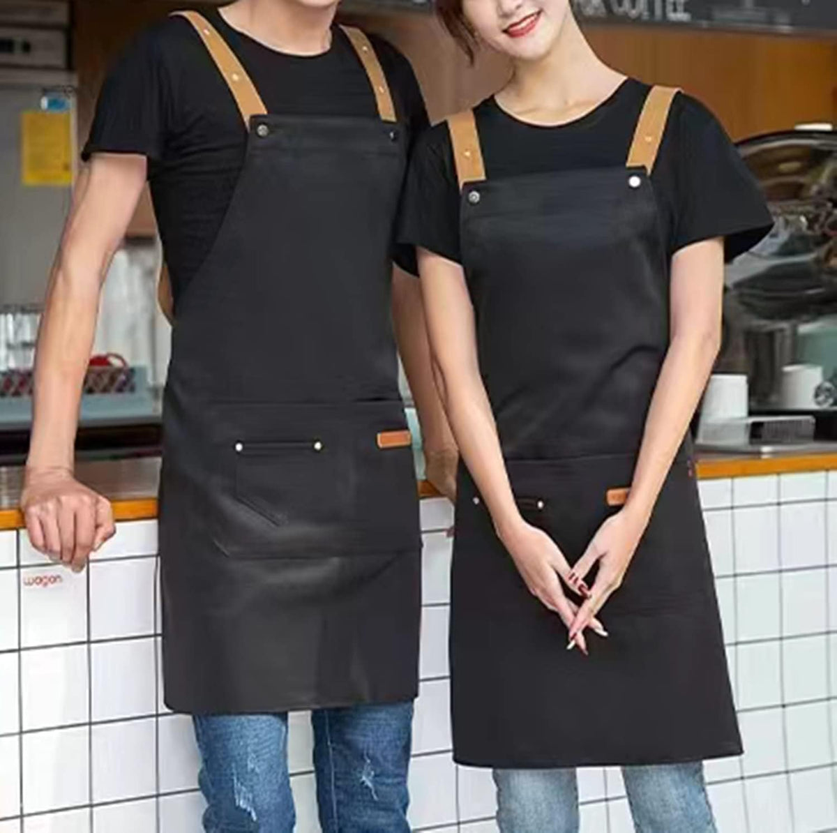 Personalized Custom Aprons Custom Adjustable Kitchen Cooking Aprons Hair Stylist Cafe Work Aprons For Men And Women