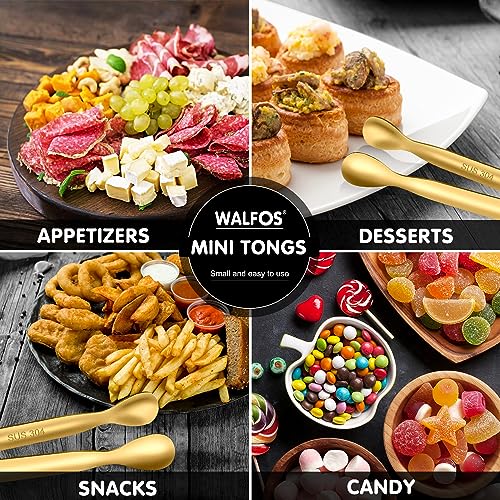 Small Gold Tongs For Serving (12 Count)