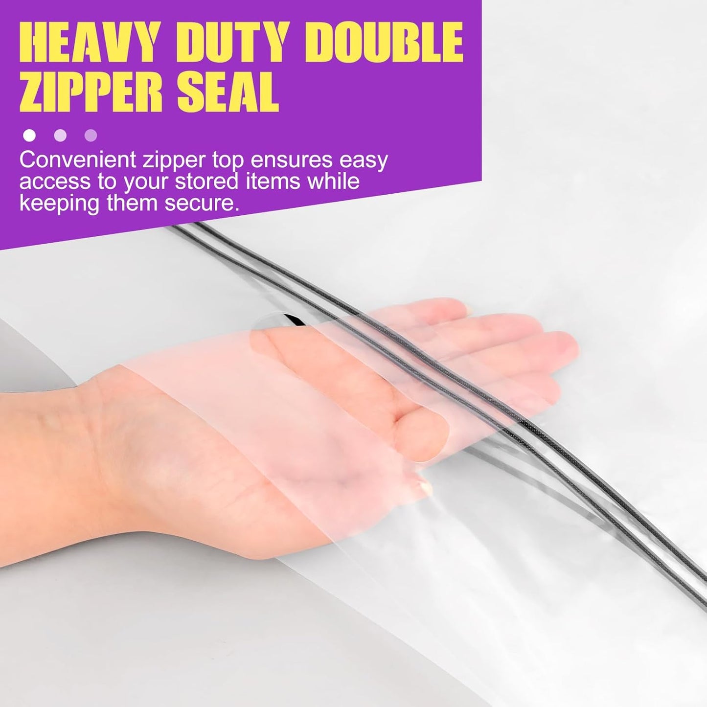 25 Gallon Extra Large Storage Bags 35”x 24”Resealable Clear Bags with Handle 4 Mil Thick Heavy Duty Big Bag for Clothes Pillow Travel Moving,Bedding,Shoes and Toys Storage, Pack of 6