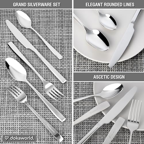 Modern Design Polished Flatware (40 Count)