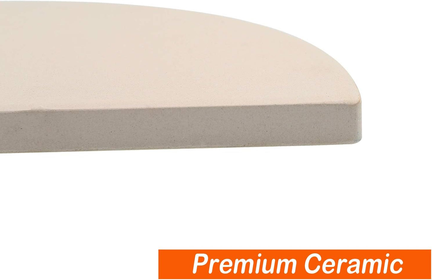 BBQ Future Ceramic Heat Deflector Plates for Kamado Joe Classic I, II, III，Half-Moon 2-Pack, White - Culinary Roots