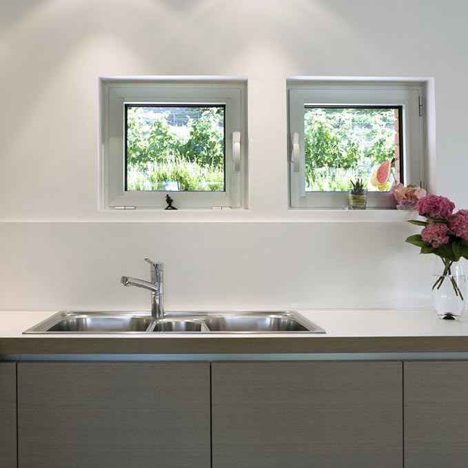 Houzer Premier Stainless Steel Kitchen Sink: 41 Inch Drop-In Topmount 4-Hole Single Bowl Sink with Strainer & Grid, Durable & Versatile, Essential for Home & Apartment: PGT-4322-C