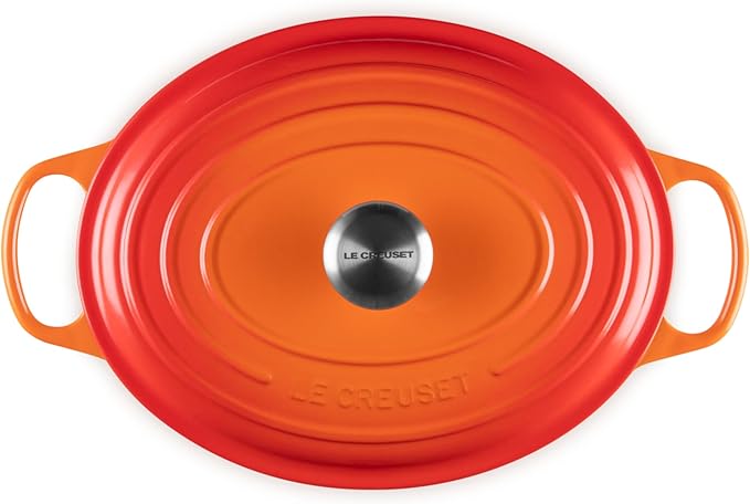 Le Creuset Enameled Cast Iron Signature Oval Dutch Oven, 6.75 qt., Flame