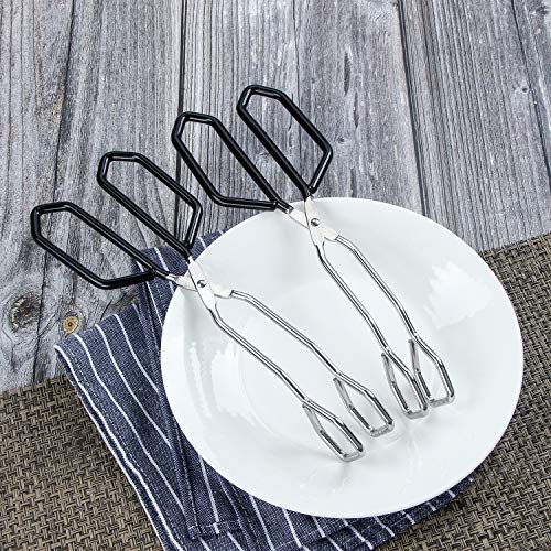 Stainless Steel Scissor Tongs Heavy Duty Cooking Tongs with Soft Handles