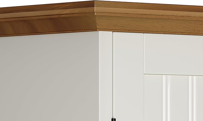 ChooChoo Bathroom Wall Cabinet, Over The Toilet Space Saver Storage Cabinet, Medicine Cabinet with 2 Door and Adjustable Shelves, Cupboard, Antique White & Brown