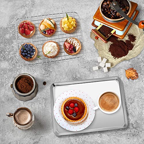 10.4 Inch Toaster Oven Pan Tray with Wire Rack