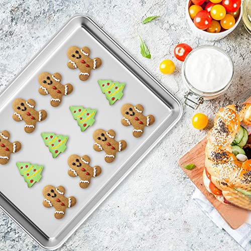 Sheet Pan Set Baking Sheet Cookie Sheet Baking Pan Toaster Oven Pans (4.33 Count)