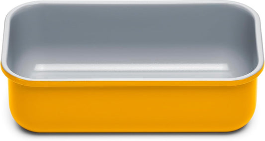Caraway Non-Stick Ceramic 1 lb Loaf Pan - Naturally Slick Ceramic Coating - Non-Toxic, PTFE & PFOA Free - Perfect for Pound Cakes, Breads, & More - Marigold - Culinary Roots