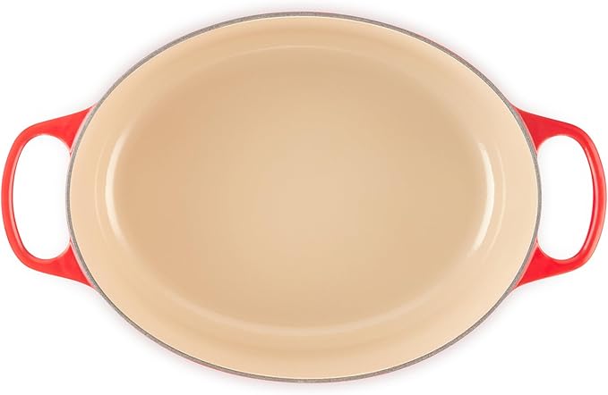 Le Creuset Enameled Cast Iron Signature Oval Dutch Oven, 6.75 qt., Cerise