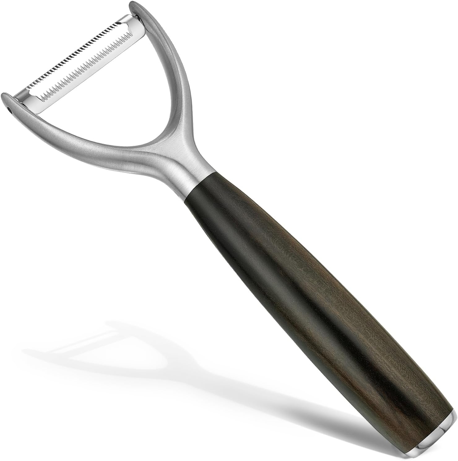 Serrated Blade Premium Y Type 304 Stainless Steel Multifunctional Kitchen Peeler Real Wood Handle Ultra Sharp Blade Vegetable Potato Apple（Agarwood） - Culinary Roots