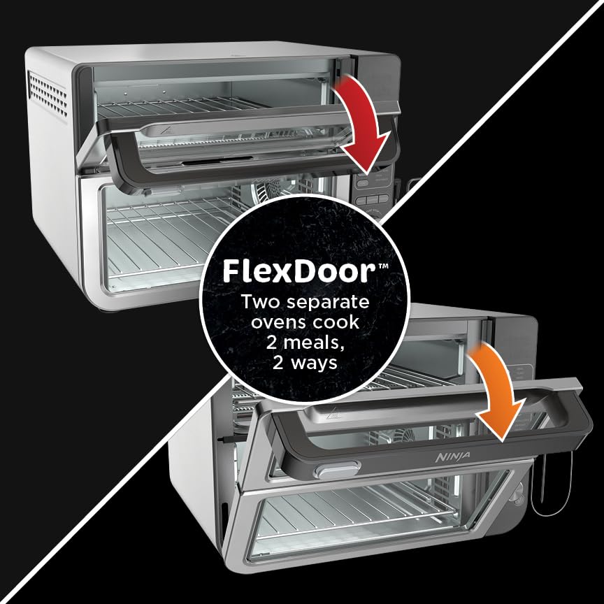 DCT451 12-in-1 Smart Double Oven with FlexDoor, Thermometer, FlavorSeal, Smart Finish, Rapid Top Convection and Air Fry Bottom , Stainless Steel