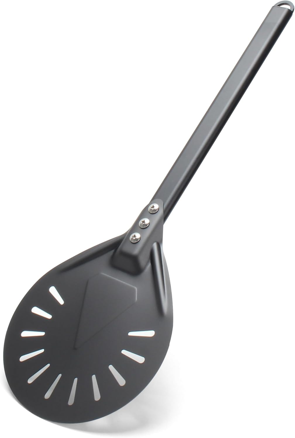 Pizza Turner, 8-inch Black Metal Pizza Turning Peel, Aluminum Turning Peel - Culinary Roots