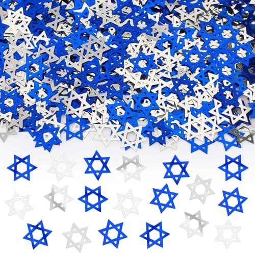 Star of David Glitter Confetti Hanukkah Party Table Decorations