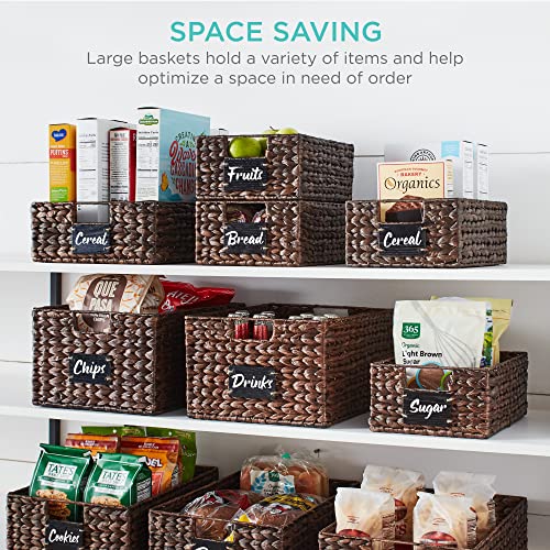 Set of 4 9x12in Water Hyacinth Pantry Baskets (4 Count)