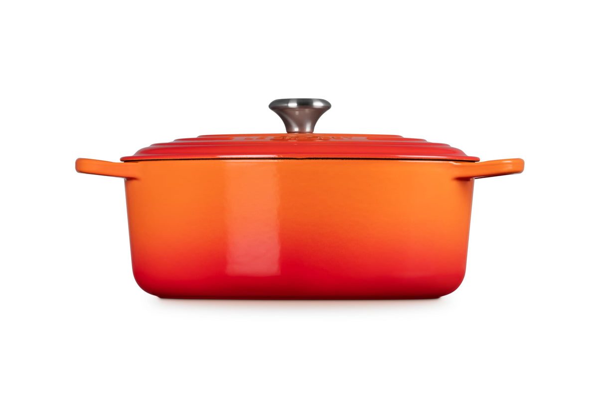 Enameled Cast Iron Oval Dutch Oven