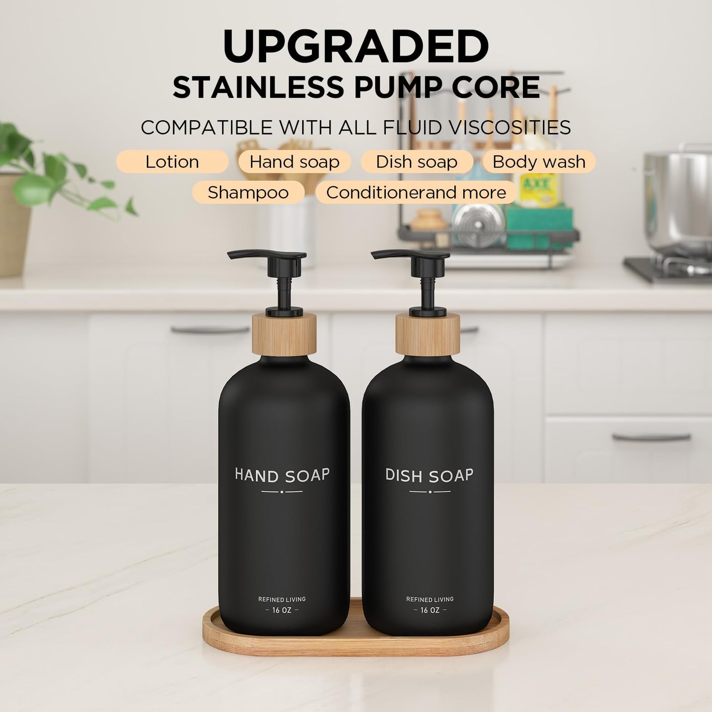 Hand and Dish Soap Dispenser Set (2 Count)