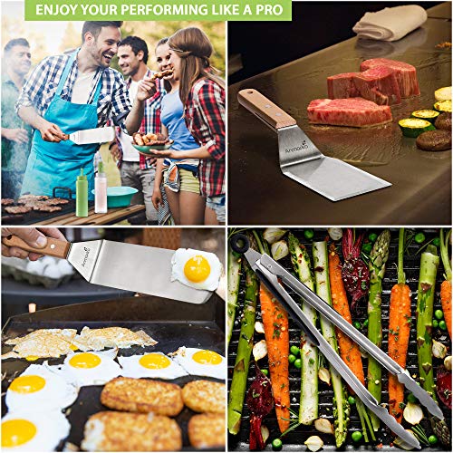 Metal Spatula Set Stainless Steel and Scraper (6 Count)