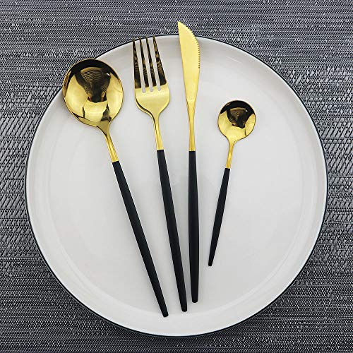 Black GoldSilverware Set (4 Count)