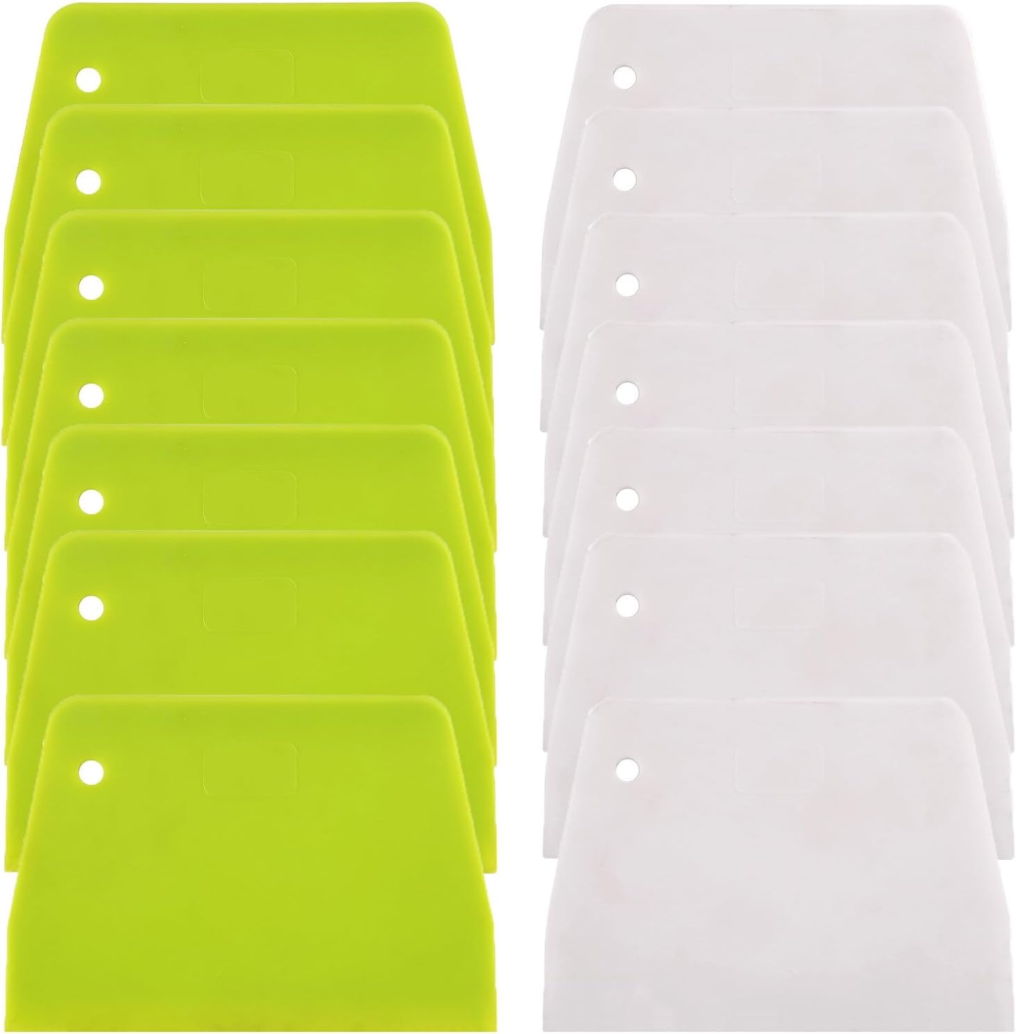 Plastic Bench Scraper & Chopper (14Pcs), Multi-Purpose Dough Scraper Bench Scraper, Flexible Bowl Scraper, Sharp Edge & Angles, Dough Cutter, Kitchen Utensil for Bread, Pizza, and Flat Top Griddles - Culinary Roots