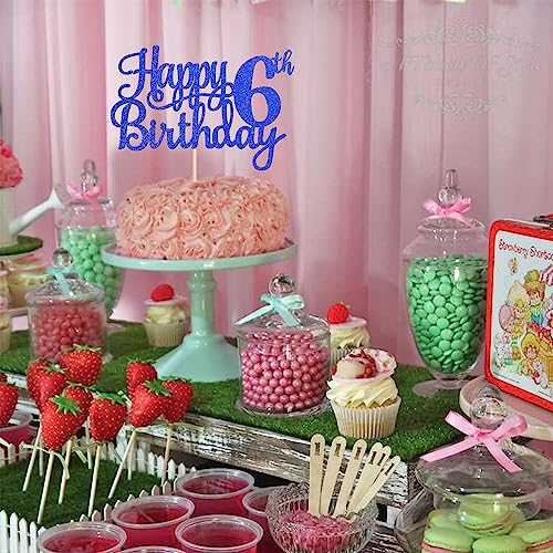 1 PCS Happy 6th Birthday Cake Topper