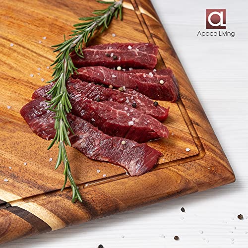 Acacia Wood Cutting Board with Juice Groove (3 Count)