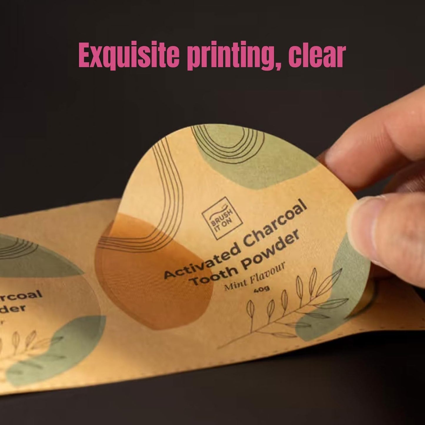 Custom Stickers Personalized Square Kraft Paper Sticker Customizable Floral Wreath Labels, Stickers for Mason Jars, Wedding Favors, Gift Tags, Party Packaging (Style 4)