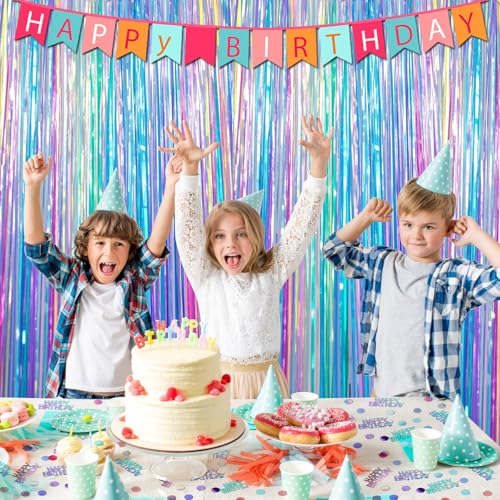 Iridescent Happy Birthday Confetti Birthday Party Decorations