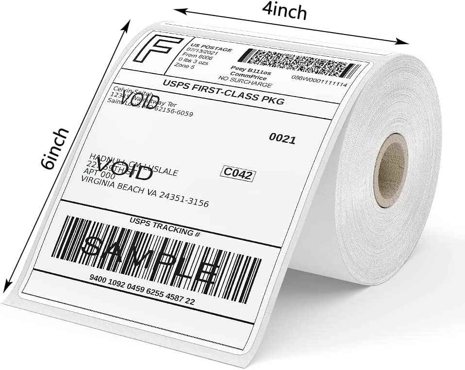 4x6 Direct Thermal Shipping Labels