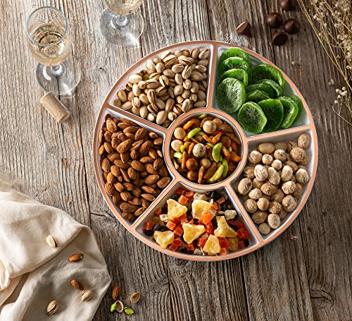 6 Sectional Round Plastic Serving Tray