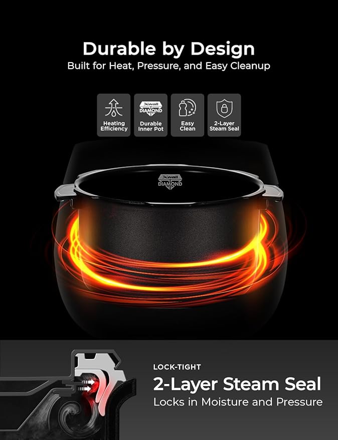 CUCKOO High Pressure Rice Cooker 10-Cup Uncooked / 20-Cup Cooked with Nonstick Inner Pot, Large Rice Maker with 13 Menu Options and Steam Plate, Fuzzy Logic Tech, Voice Guide, White (CRP-P1009SW)